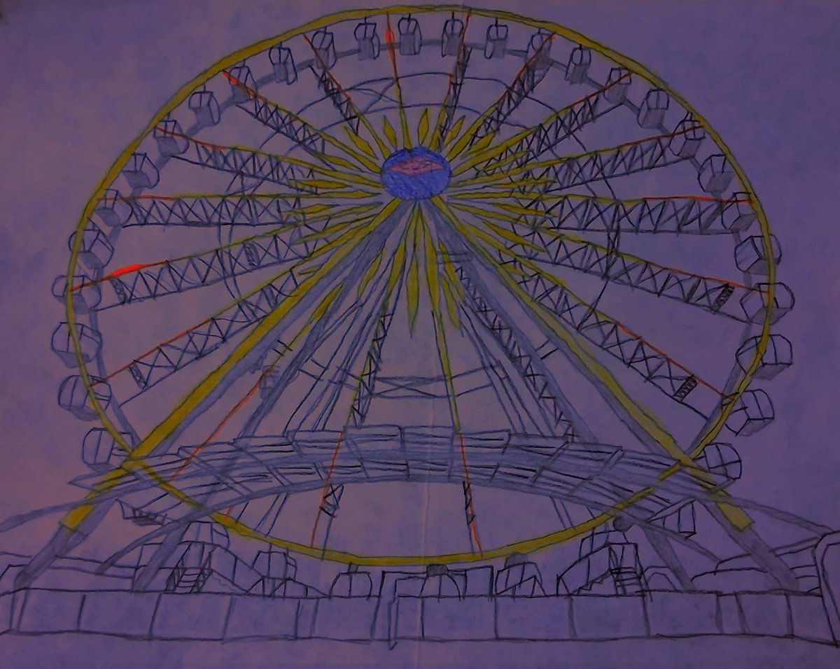 jjvera81's tweet image. The drawing of the #lagrandewheelxxl of @rcsfun beautiful midway rides and I am just getting started. #rcsfun  #carnivaldrawings #drawings #artwork #itried