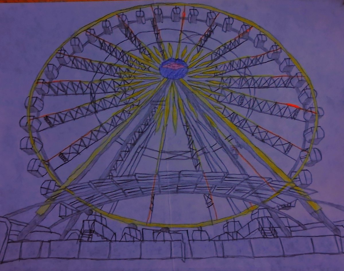 jjvera81's tweet image. The drawing of the #lagrandewheelxxl of @rcsfun beautiful midway rides and I am just getting started. #rcsfun  #carnivaldrawings #drawings #artwork #itried