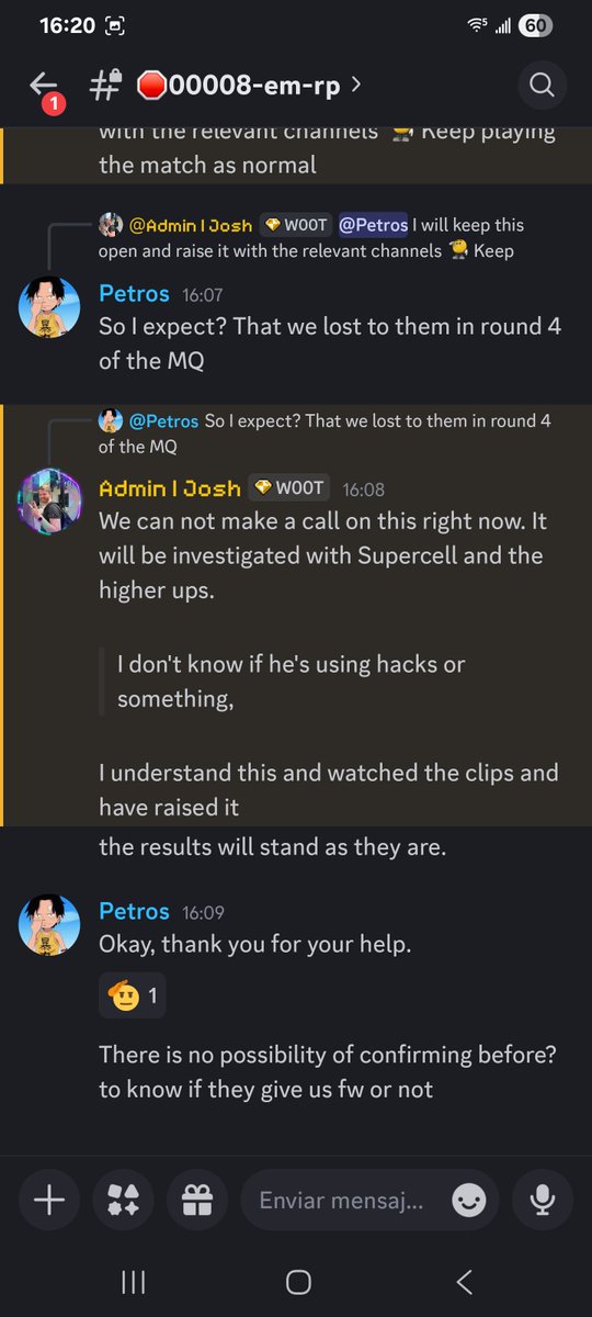 🔥 ESCÁNDALO 1: CHEATERS INSCRIPTOS EN EL BSC🔥  

Un equipo fue perjudicado debido a que piensan que alguno del rival lleva hacks. Como si no fuera otra cosa, la producción de la competencia dejó que todo siga como si nada.

Foto extraída del server de BSCH