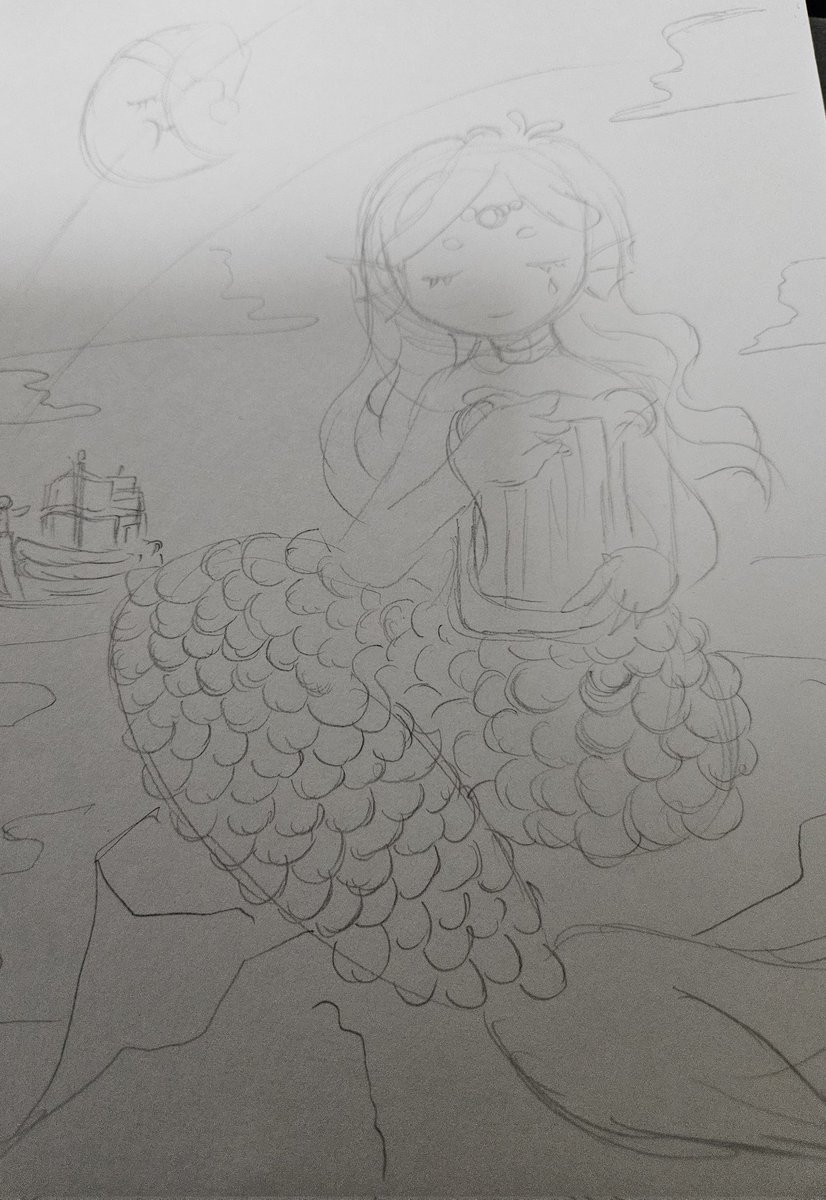 アナログ画かきはじめた🎵 #アナログイラスト #アナログ #ボールペン画