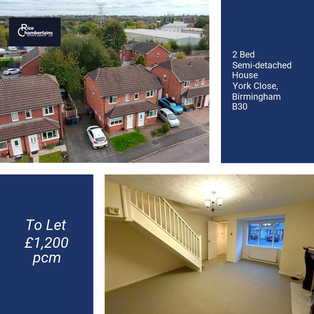 To Let 2 Bed Semi-detached House £1,200 pcm

Contact Us for more details:
Tel: 0121 721 1048
Email: moseley@ricechamberlains.co.uk

#propertybirmingham #propertyforsale
