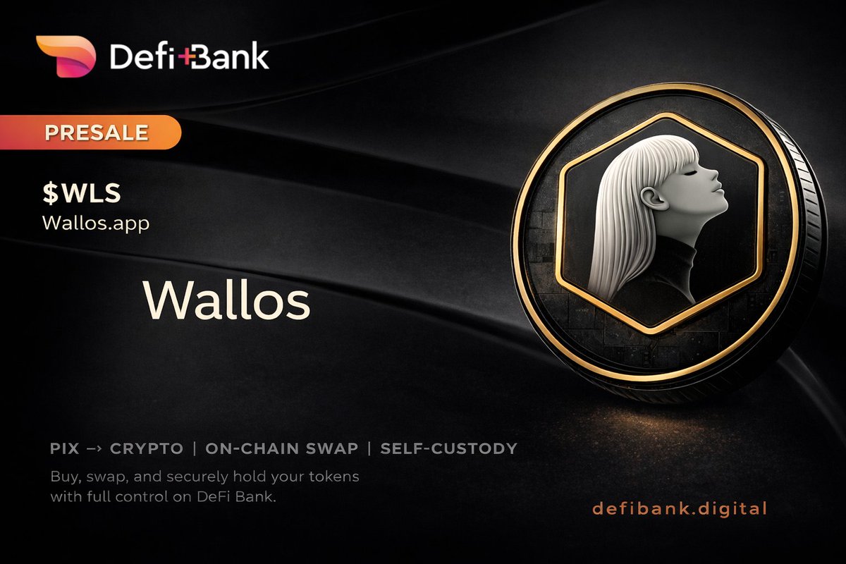 defibankoficial's tweet photo. 🚀 TODAY at 3 PM (BRT) @wallosapp  

$WLS Presale goes live on the DeFi Bank ecosystem

Wallos is a DeFi wallet automation protocol delivering:

⚡ Automated DCA
🛡️ Advanced security (panic button + wallet recovery)
🤖 AI agent for on-chain task execution
⏳ Seed Sale is LIVE — limited spots
👉 Join now: https://t.co/xmJgID0lUy

Early access creates the biggest advantage. 💥

#Wallos #WLS #Presale #DeFi #Web3 #CryptoPresale #DeFiAutomation #AIAgent #SelfCustody #EarlyAccess #CryptoLaunch