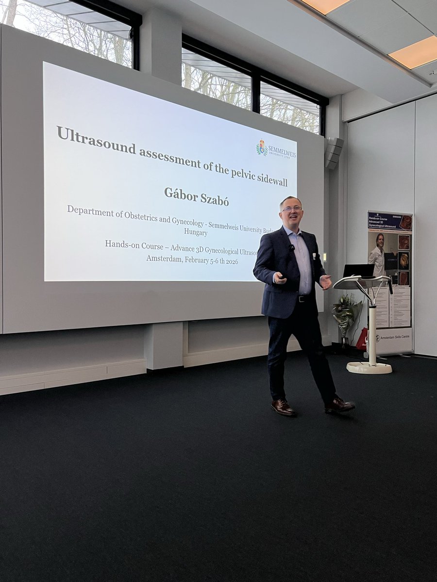 SzaboGabor_MD's tweet photo. 3D gynecologic ultrasound course in Amsterdam. @amsterdamumc #JudithHuirne #RobertseLeeuw #EmielpostUiterweer #LigitaJokubkiene #WouterFroyman @endometriosis @Samsung https://t.co/bqJcajfjh3