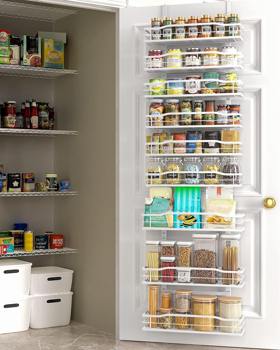 TheTrendy_Times's tweet image. Moforoco White 9-Tier Over The Door Pantry Organizer, Pantry Organization And Storage, Metal Hanging Spice Rack Shelves Door, Home &amp;amp; Kitchen Essentials, Laundry Room Bathroom Organization
#doorpantryorganizer #pantryorganization #kitchenessentials #AmazonFinds