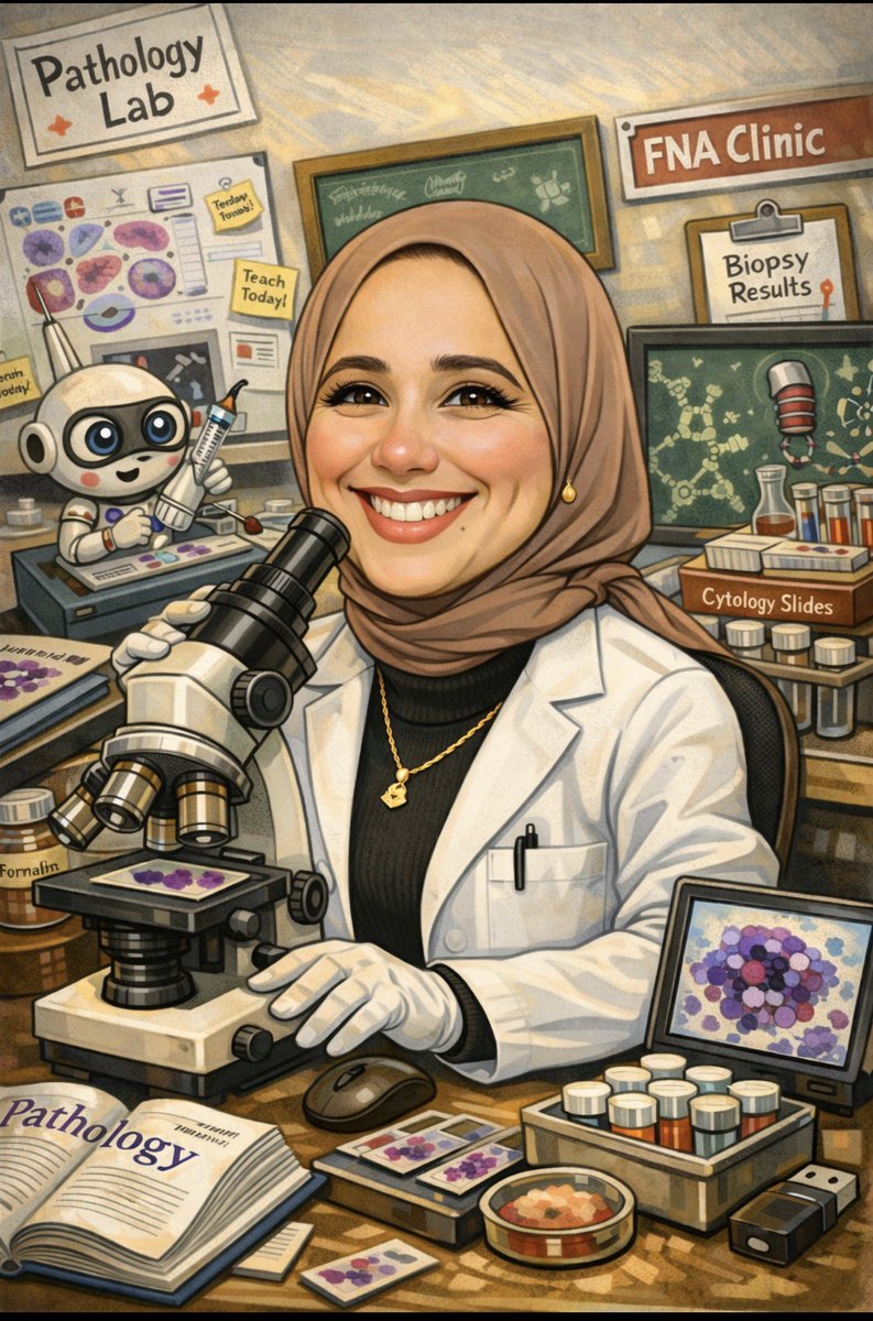 DZenezan's tweet photo. AI is getting smarter every day 😅
But until it can run an FNA clinic, teach, and diagnose under the microscope… my job is safe 🙃🔬 #PathologyLife #NotReplaceable #PathX #Pathology  #Cytology https://t.co/DWeKZcgTUu