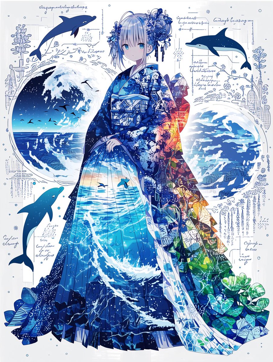 青を編むひと》 ―海は、まだ書き途中― 波は 記憶を 数式にして ひとは