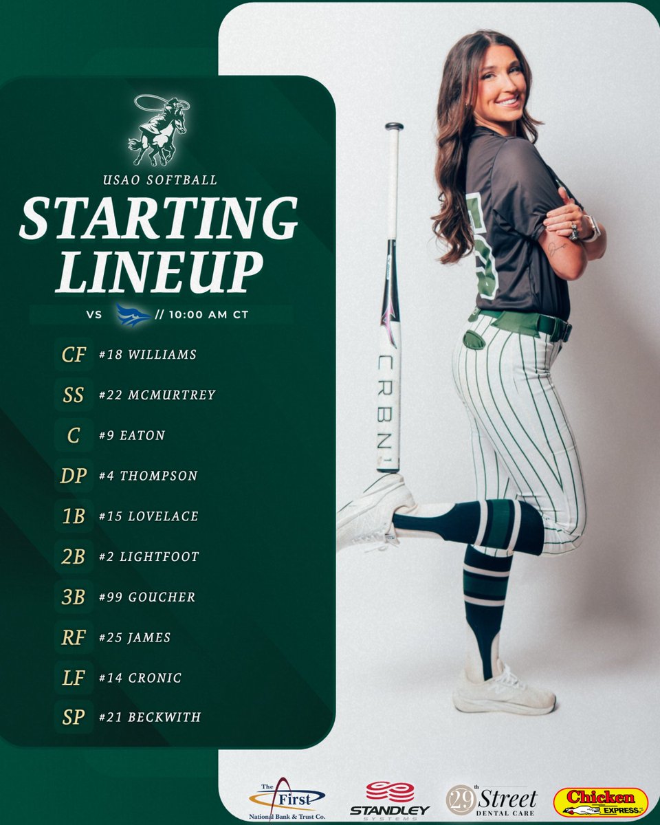 DroverAthletics's tweet photo. 🥎𝐅𝐎𝐋𝐋𝐎𝐖 𝐋𝐈𝐕𝐄🥎

🆚 Tabor
⏰: 10:00 AM CT
📍: Mesquite, TX
🏟️: Mesquite Softball Complex
📊: https://t.co/EG5yYuWlLi

#DroverNation🏇 x #BleedGreen https://t.co/6zMAWiitIa