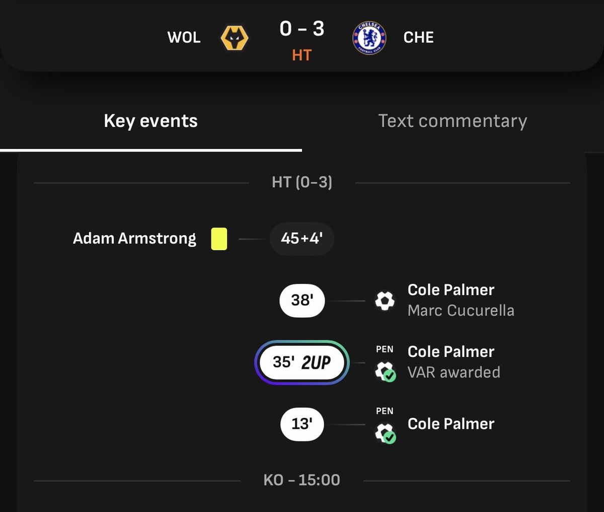 WEFOOTBALL777's tweet photo. 2025-26 PREMIER LEAGUE MATCHWEEK 25
Sat 7 Feb 15:00 UKT - Wolves vs Chelsea half-time results
#wefootball777 #football #premierleague #matchweek25 #wolves #chelseafc https://t.co/aNyqGw9BGG