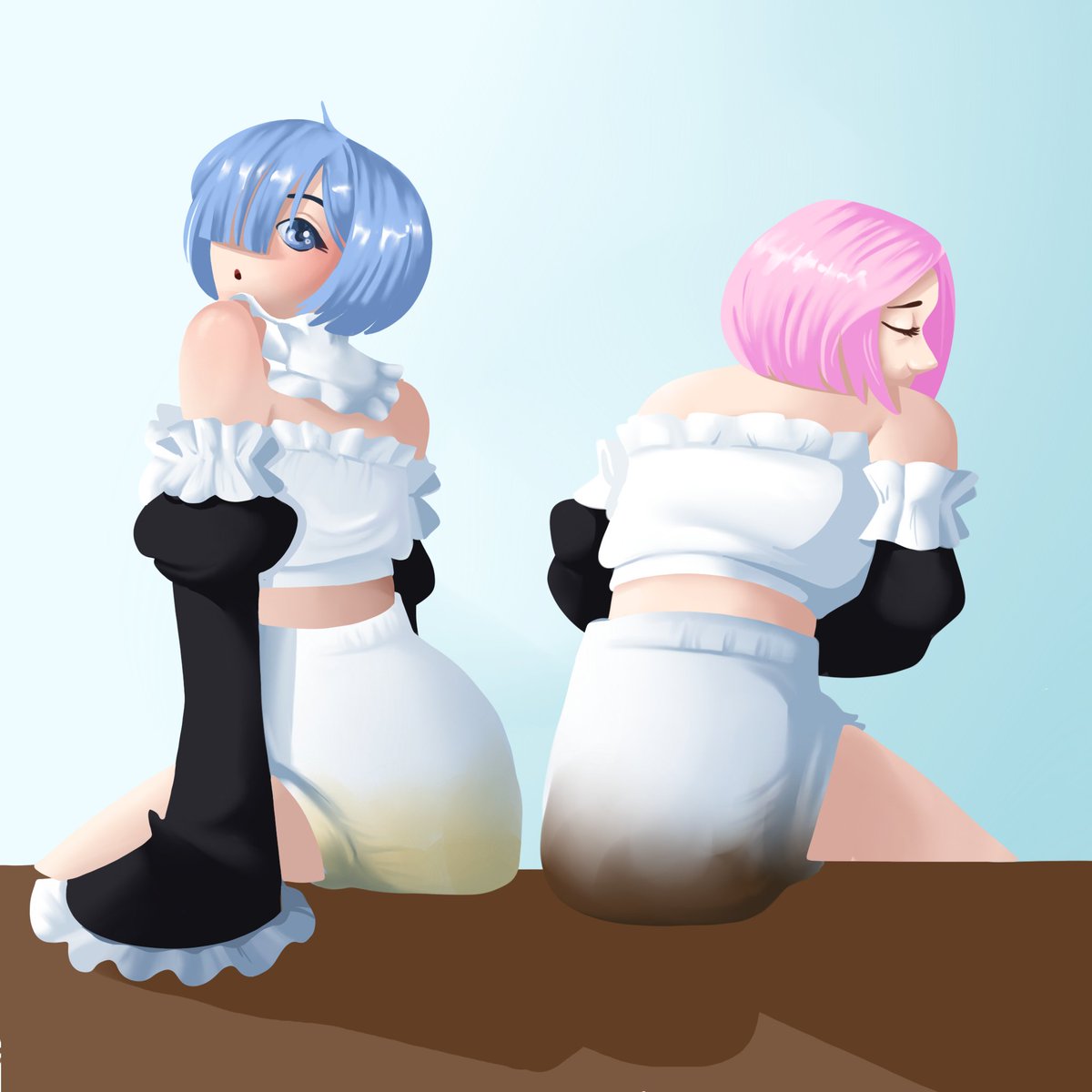 ForuFet_'s tweet photo. Rem and Ram diaper service
#abdlart #diaper #poopdiaper #messydiapergirl https://t.co/XhY4Sowu95