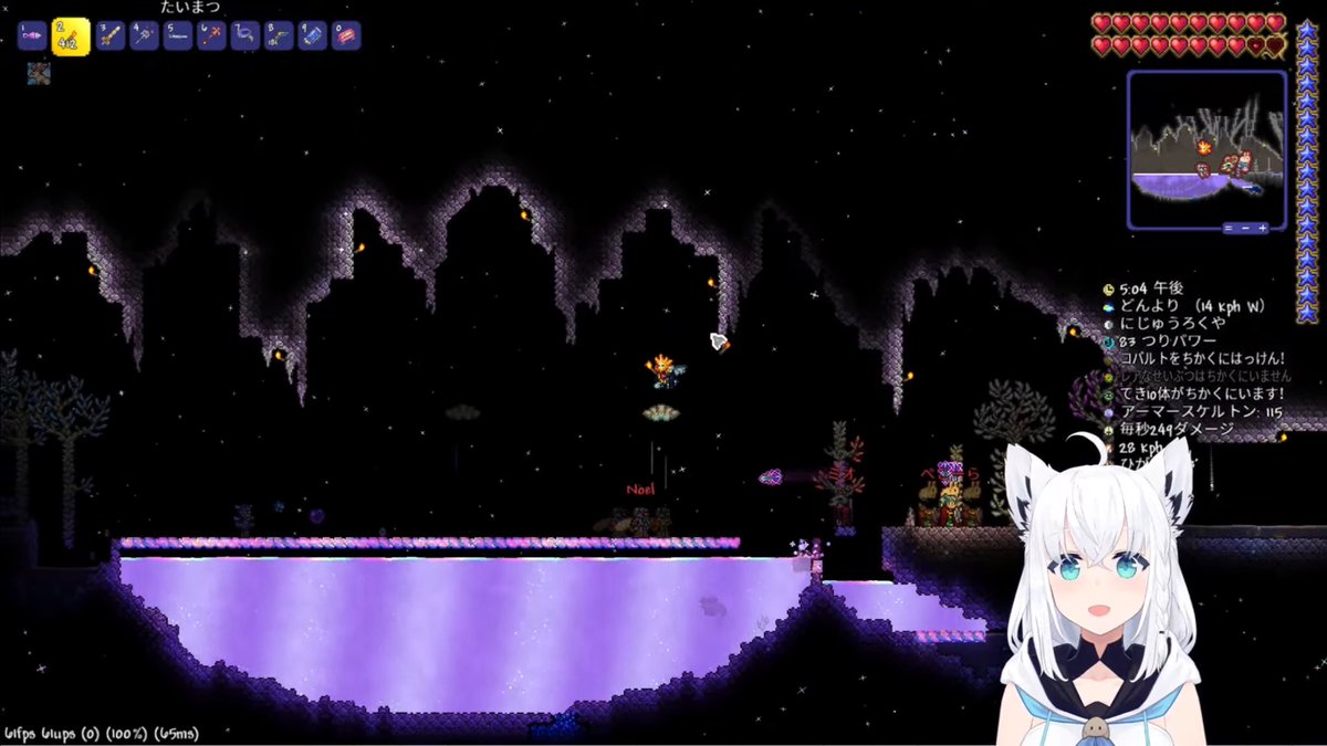 SAIKI941017's tweet image. #ホロテラリア 【#Day7】おつ🌽でしたー！
配信始まっていきなりのボス戦だったかな？
それでバタバタして始まりからカオスでしたね🤣
人口アラバスタだったり、溶岩釣り
そして、神秘的な場所を発見
今日もみんなと協力して色んなボス倒せて
良かったですね！