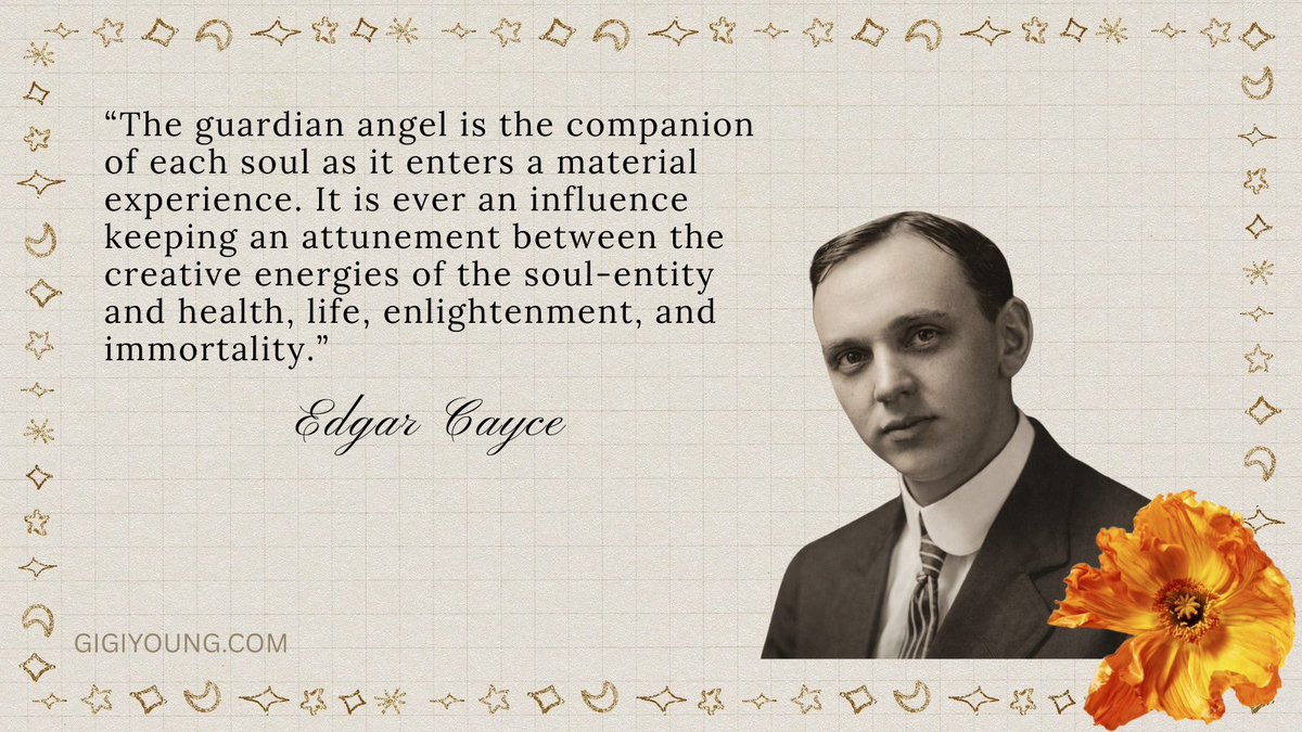 mysticinthemoon's tweet photo. 𝗘𝗱𝗴𝗮𝗿 𝗖𝗮𝘆𝗰𝗲 𝗼𝗻 𝘁𝗵𝗲 𝗚𝘂𝗮𝗿𝗱𝗶𝗮𝗻 𝗔𝗻𝗴𝗲𝗹
 
Edgar Cayce, known as the “sleeping prophet,” spoke often about angels in his readings. He frequently quoted the Bible, referring to heavenly hosts that work quietly in the background to assist humanity, and he also discussed the reality of the guardian angel.

In reading 1646-1, Cayce explained that every human being has a personal angel. He revealed that angels do not appear only in moments of crisis or in response to prayer, but that each person’s angel is continually united with them as a bridge into spiritual life. It is the task of every human being to attune to their angel and to integrate its guidance, so that over time they may be raised to a higher spiritual station. The personal angel stands within the human being as an initiator, healer, protector, and source of inspiration.

“The guardian angel is the companion of each soul as it enters a material experience. It is ever an influence keeping an attunement between the creative energies of the soul-entity and health, life, enlightenment, and immortality. … And as may be experienced in the activities of individuals, it may become so accentuated as to be the greater influence in their experience.”
 
Like Rudolf Steiner and Manly P. Hall, Cayce also spoke of how deeply the angel is united with the human soul. This union can make the angel feel less like a separate being and more like a spiritual organ or faculty within us. Because of this intimacy, many people, including occultists, have forgotten that they are guided by a personal angel. The angel’s presence feels so much a part of our being that its messages and impulses are often mistaken for our own thoughts. This has led some to interpret angelic guidance as coming from the “higher self.” In reality, humanity has largely forgotten its living connection with the spiritual hierarchies and no longer acknowledges that there is an angel, a distinct spiritual being, united with the human soul.
 
“Then as the guardian influence or angel is ever before the face of the Father, through same may that influence ever speak – but only by that which is your ideal. …through your angel, through yourself that is the angel – does that self speak with your Ideal.”