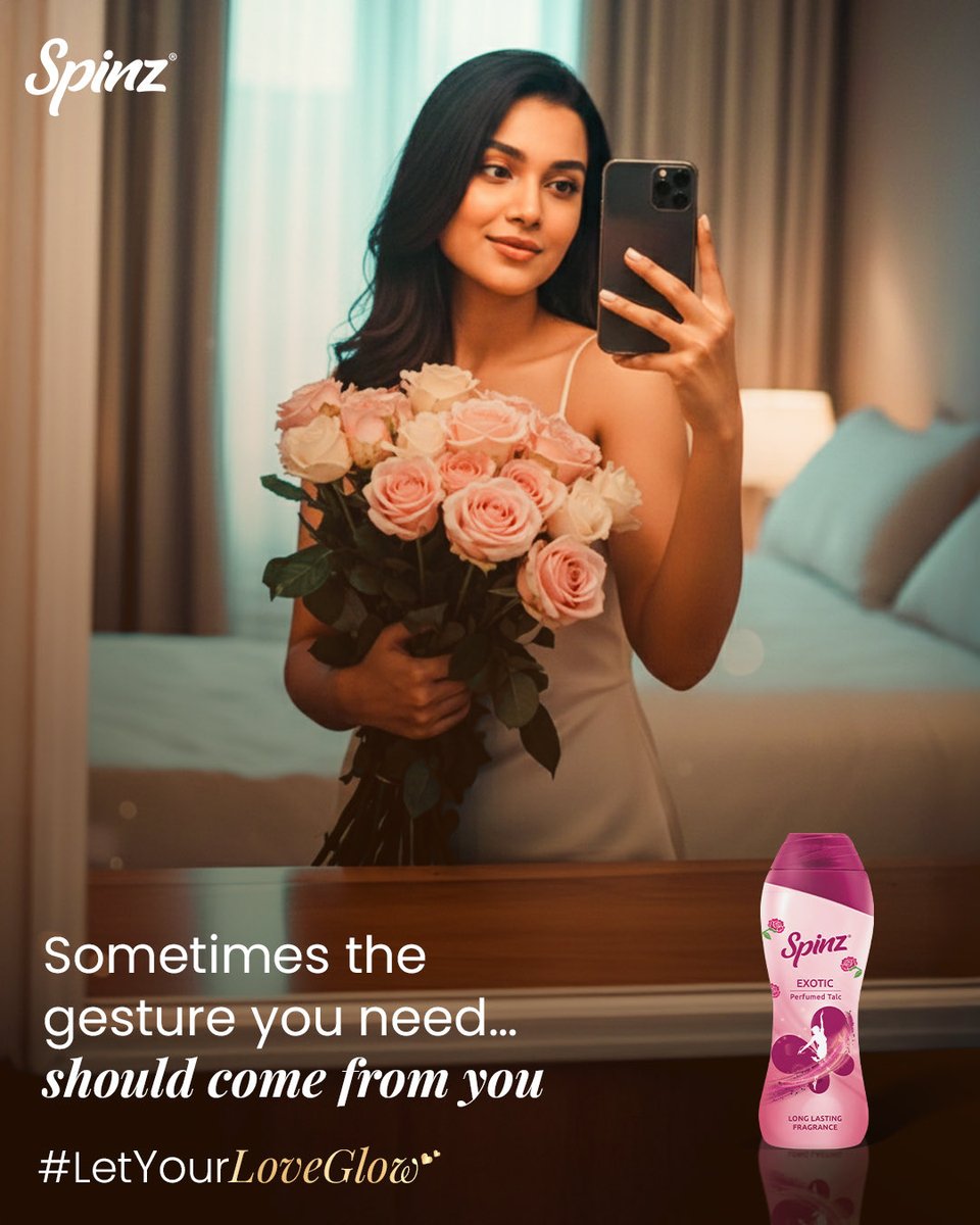 Sometimes the gesture you need… should come from you

#LetYourLoveGlow

#valentinesday #selflove #roseday #Spinz

[Self Love, Valentines Day, Spinz, Cavinkare, Spinz BB cream, Spinz BB Talc, Spinz DeTan Facepack, Cavinkare, Spinz Deo, Rose Day]