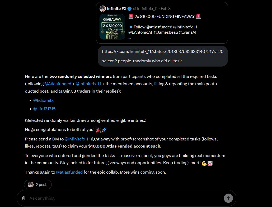 congrats to winners
Here are the two randomly selected winners from the giveaway entries:
<a href="/Ediomifx/">Ediomi crypt</a>  <a href="/JifeJ31715/">Jife Affiliate</a>

claim your account from discord