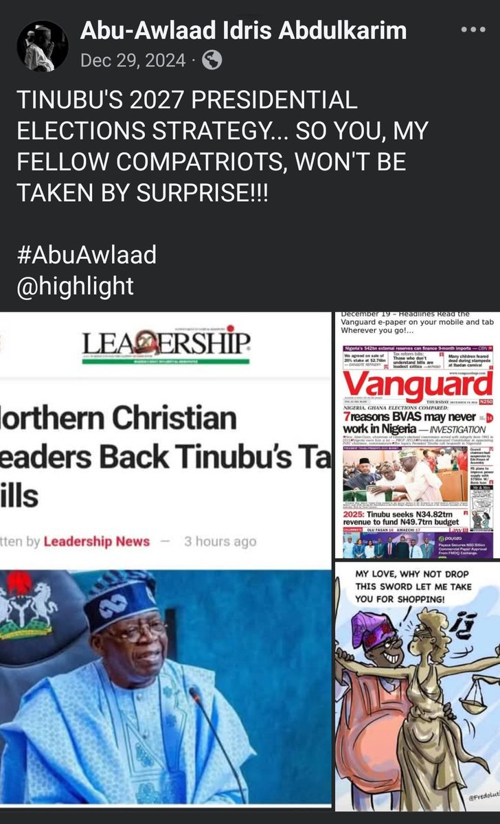 AbuAwlaadTweets's tweet photo. @BashirElRufai Sir, I published this on Facebook back in 2024:
https://t.co/kiQehzodMy https://t.co/ualdPj8pc1