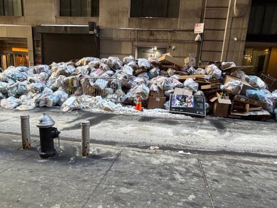 persianjewess's tweet image. The “warm collectivism” of rat infested walls of trash in NYC.