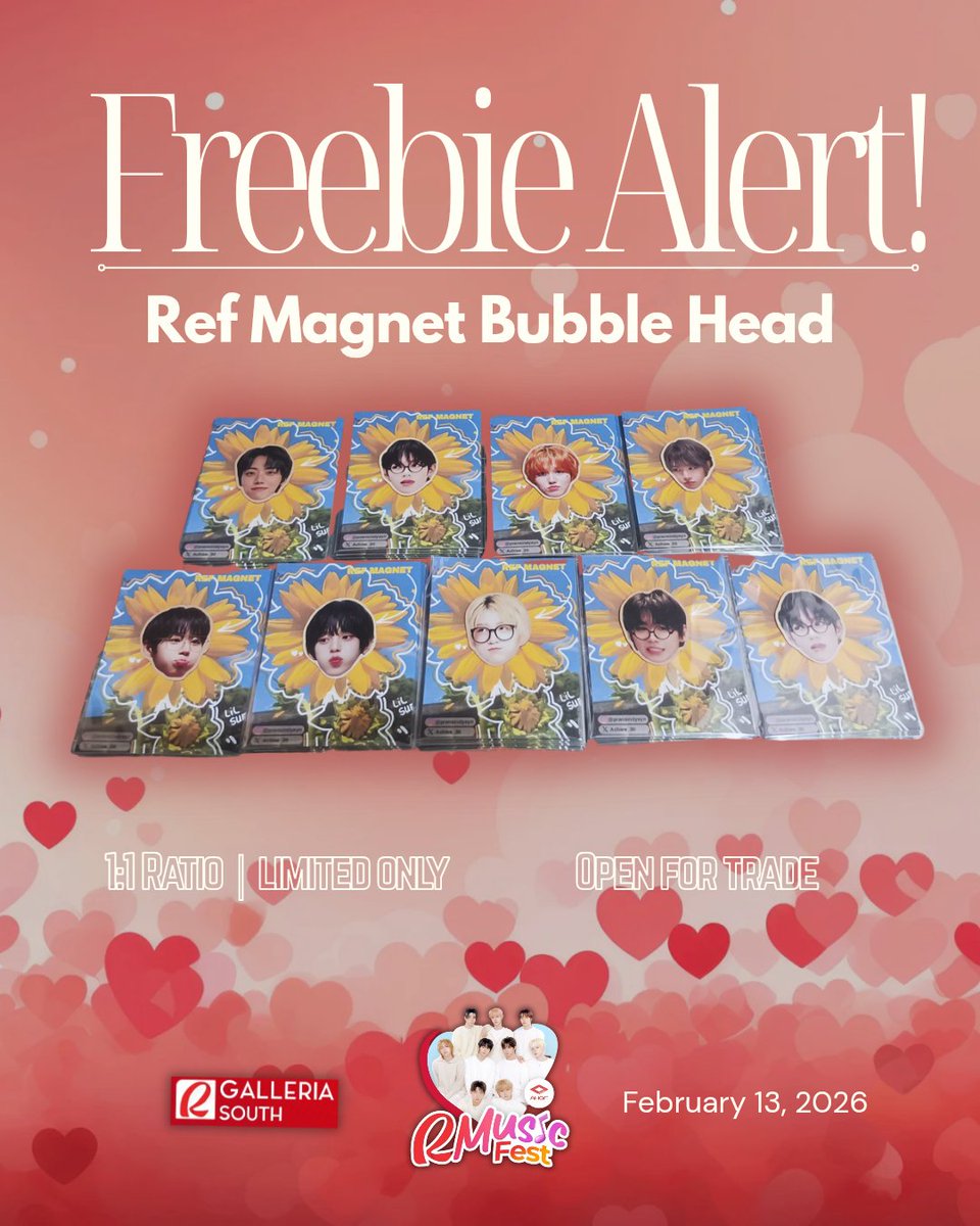Achiee_30's tweet photo. 💙 FOHA'S FREEBIE ALERT!💙

💙 Ref Magnet Bubble Head 
💙 1:1 Ratio || Limited Only 
💙 February 13, 2026
💙 Where: Robinson's Galleria South || TBA 

SEE YOU CO-FOHA'S 🫶🏻 https://t.co/vTalqclJbE