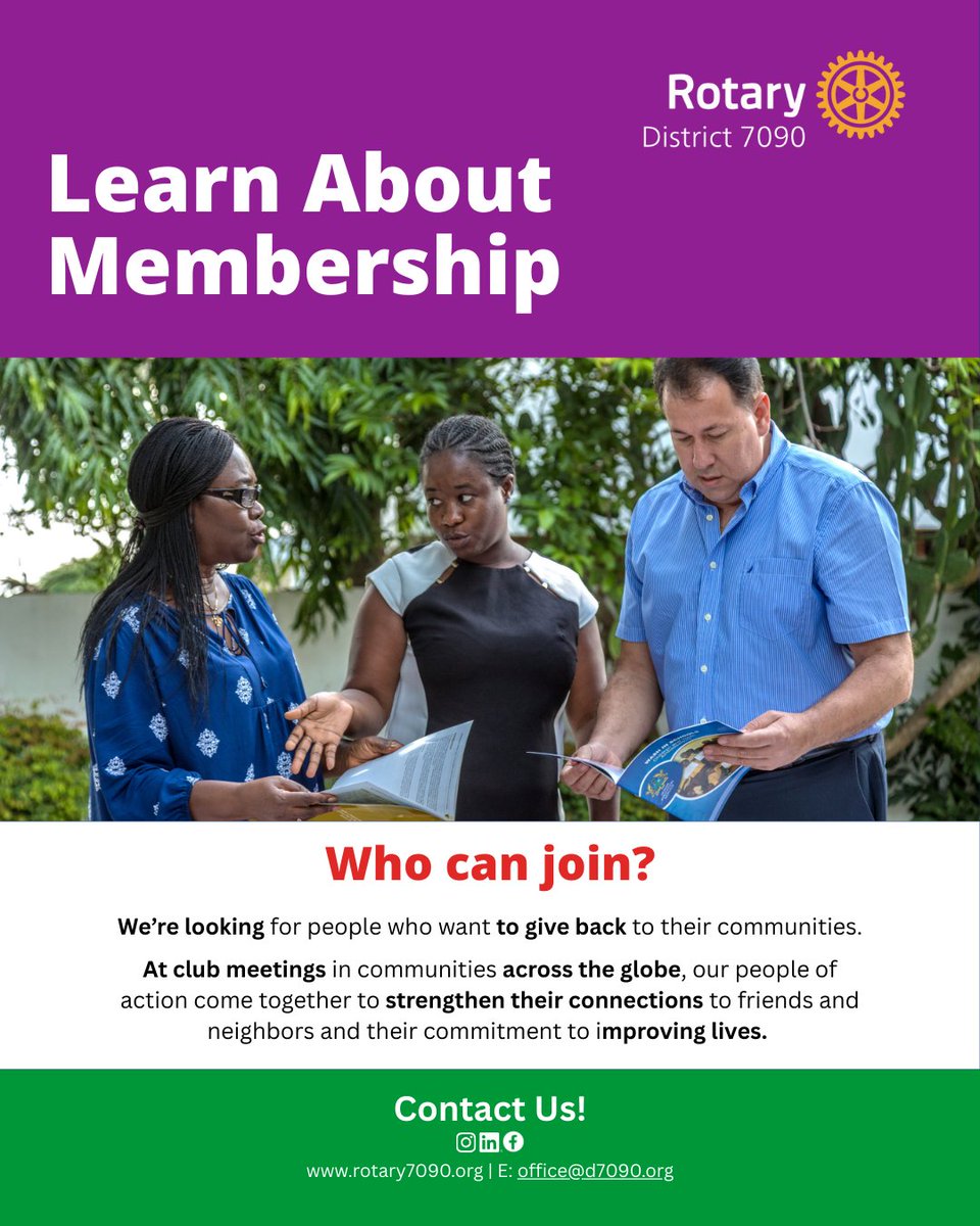 As a Rotary member, you’ll build lasting relationships, grow personally and professionally, and take part in hands-on service projects that truly change lives. Together, we turn compassion into action.
•
#RotaryInternational #JoinRotary #Rotary7090 #PeopleOfAction