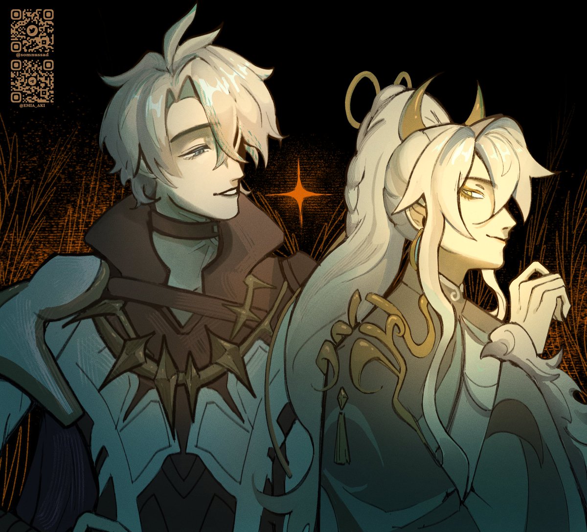 somnussad's tweet photo. can they be friends?
#genshinimpact #hsr #Phainon #Zibai https://t.co/I89vdPxBD0