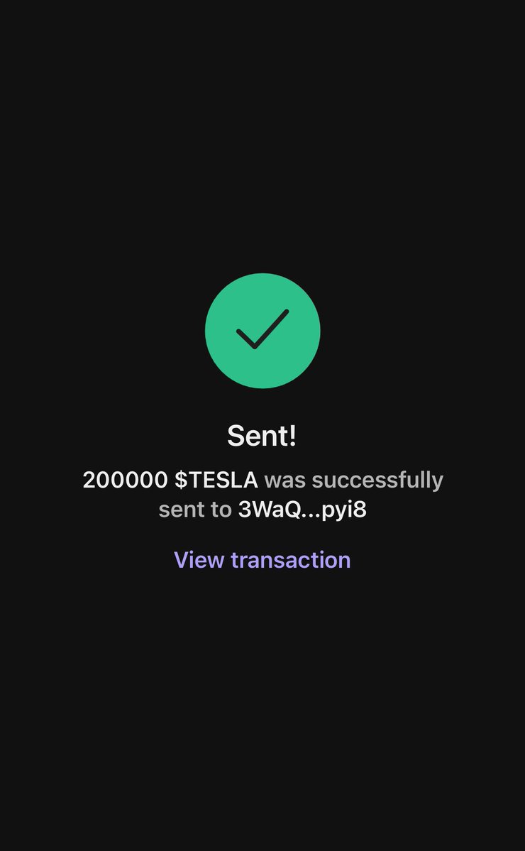 Don't ask why, Blessing randomly ⏳

Just drop your Solana $SOL address &amp; RT ♻️
Every wallet gets 200,000 $TESLA

First 750 wallets
#SolanaAirdrop