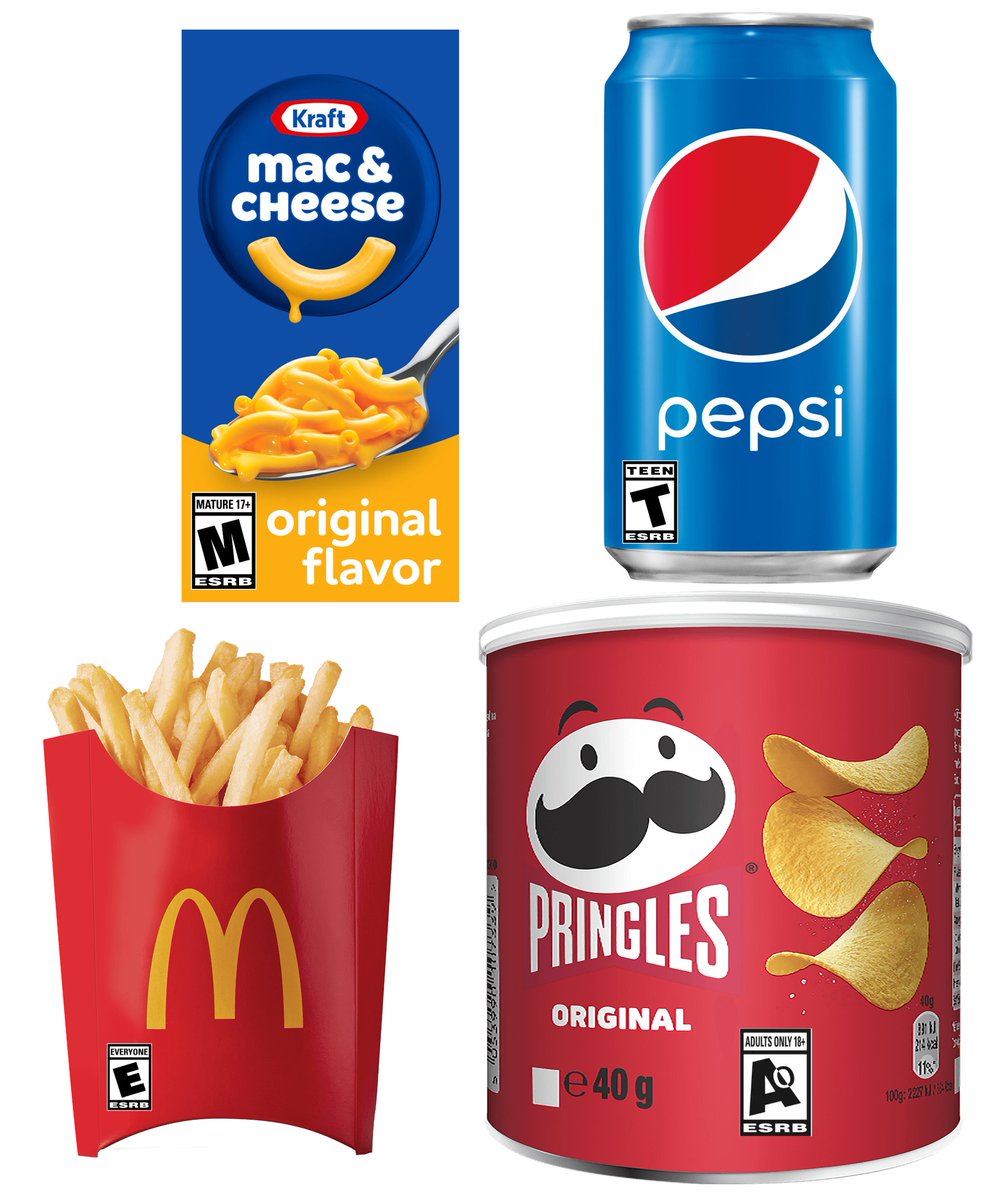 I had a dream last night that the ESRB started putting age ratings on food.