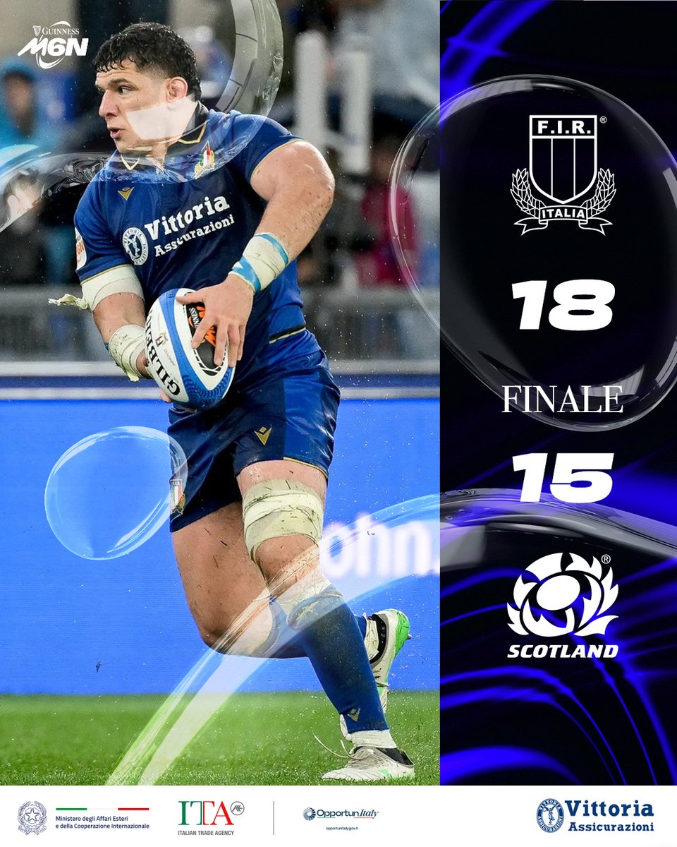 La prima è 𝙣𝙤𝙨𝙩𝙧𝙖 💙 

#GuinnessM6N #ITAvSCO 
#insieme #rugbypassioneitaliana