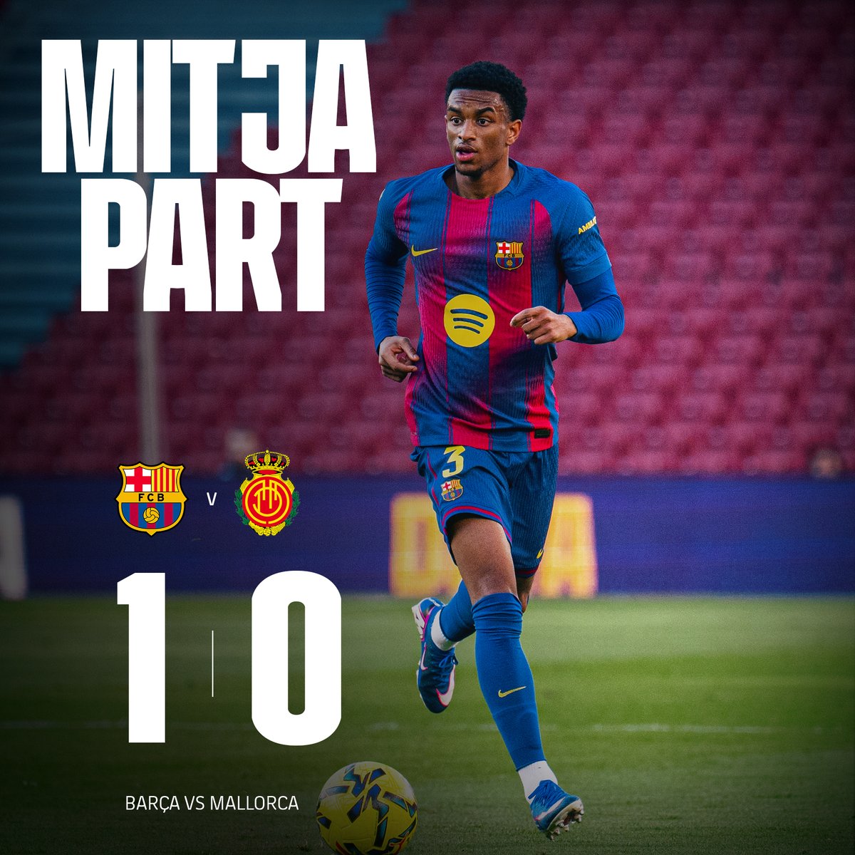 Halftime ⏸️

Join the match talk
👾 discord.gg/fcbarcelonaoff…