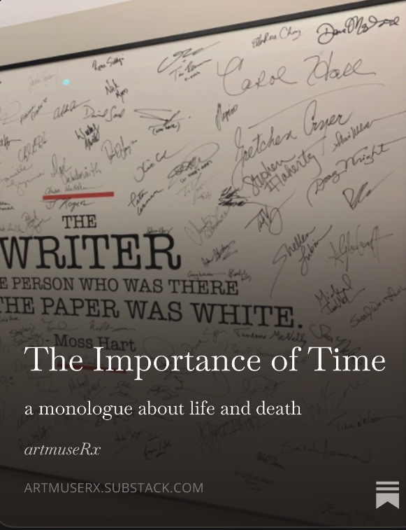 Building from the ground up over on substack, the new frontier. Posting my theatre work over there - which I typically don’t share publicly unless it’s part of a performance. Maybe there are avid readers out there who aren’t just into books and novels???

open.substack.com/pub/artmuserx/…