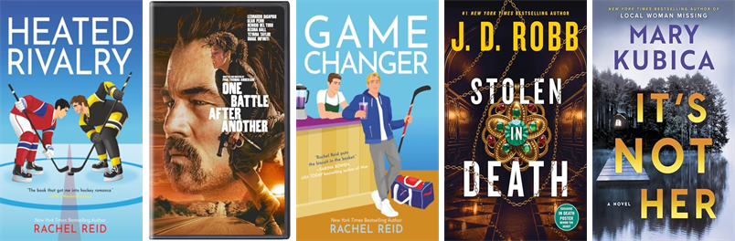 lhtlibrary's tweet photo. This week the Long Hill Township Library has 59 new books and two new movies.  New items include Heated Rivalry, One Battle After Another, Game Changer, Stolen in Death, It's Not Her, Tough Guy, Pendergast, Springsteen, In Her Defense, and The Final Score. https://t.co/kiybuqOSTl https://t.co/Mc1c6yAmGO