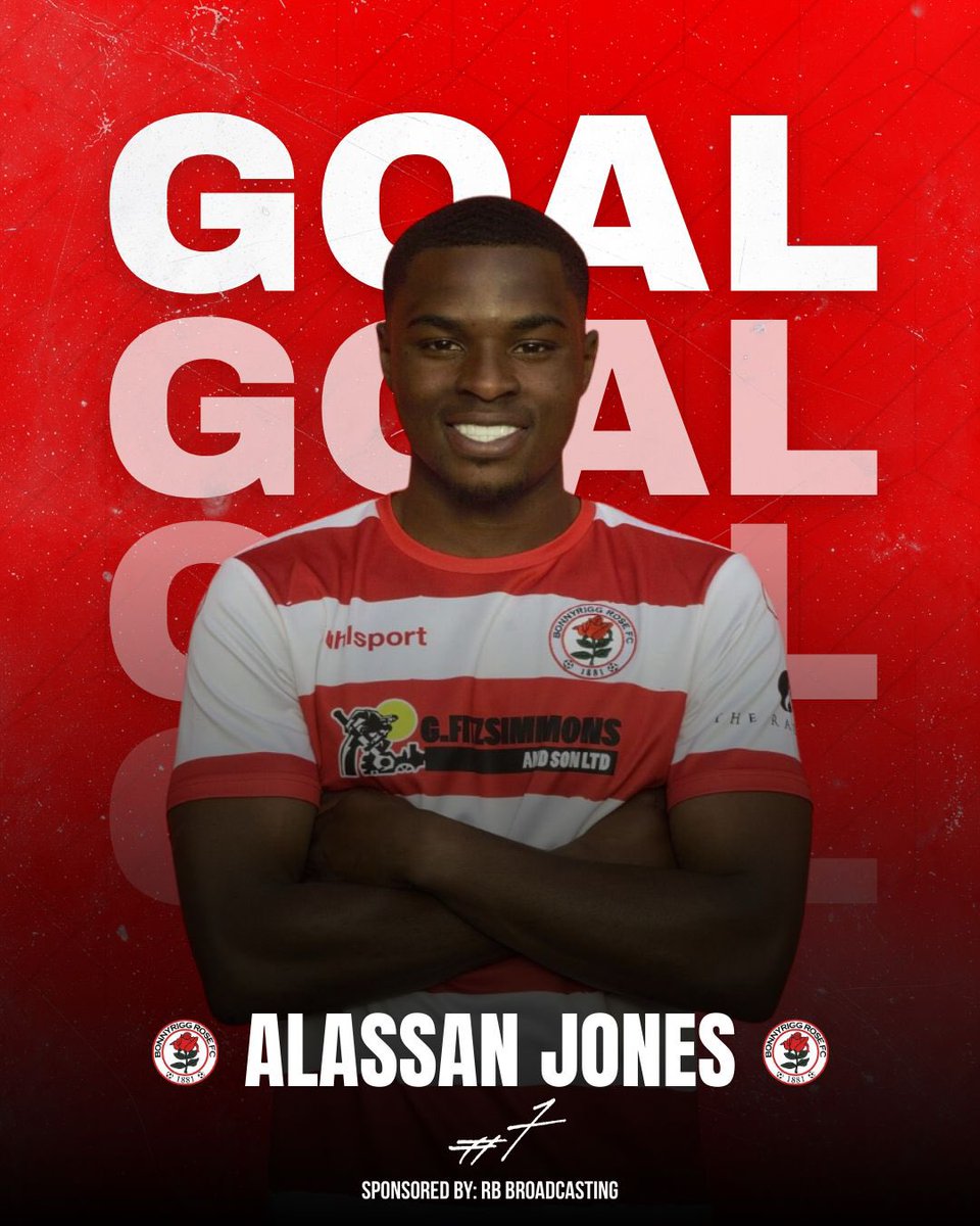 GOAL!

Jones gets the break of the ball in the centre of the box and volleys it home!

🌹2-0⚫️ // 48’ // Lowland League