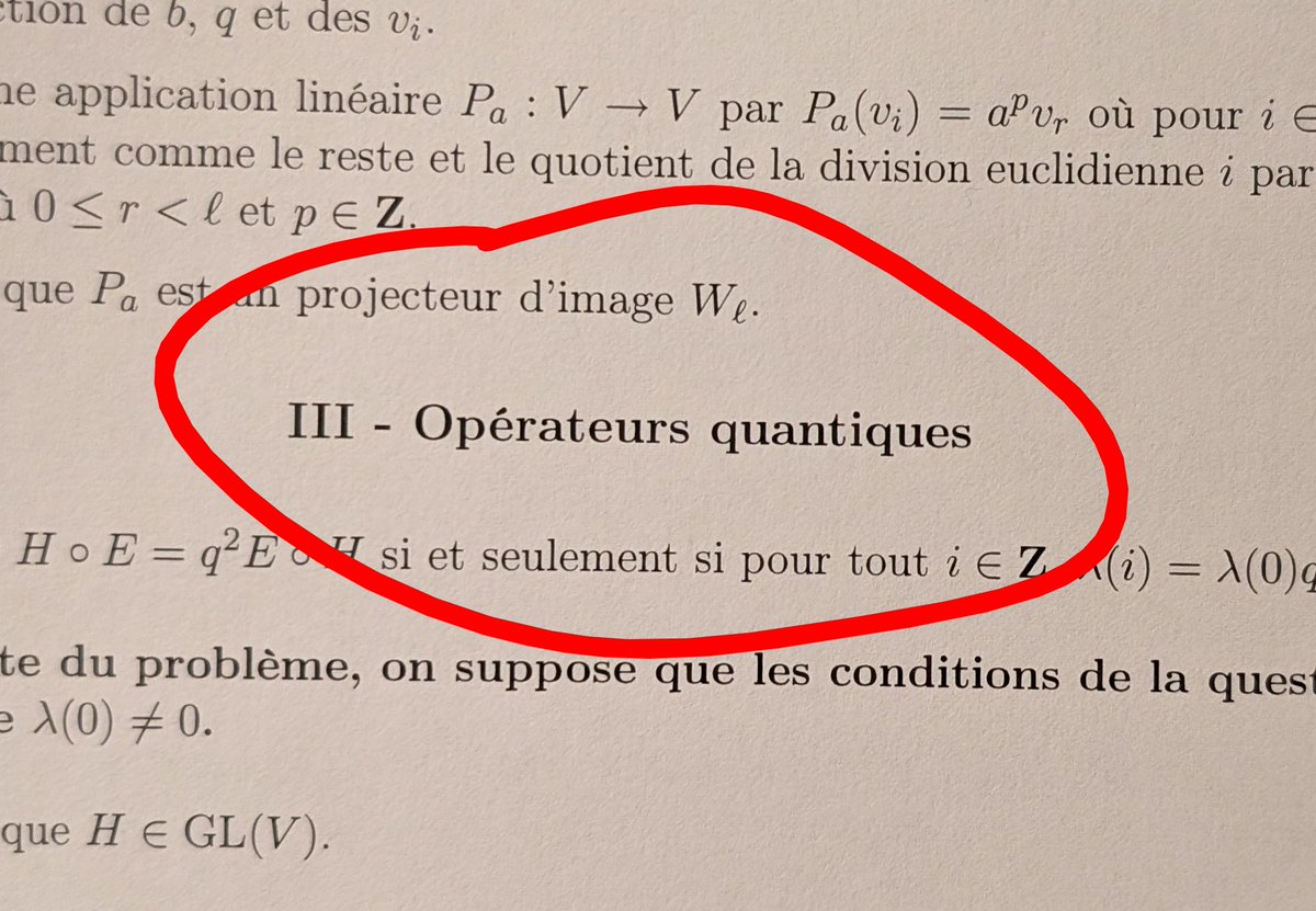 C'était un DS de maths...