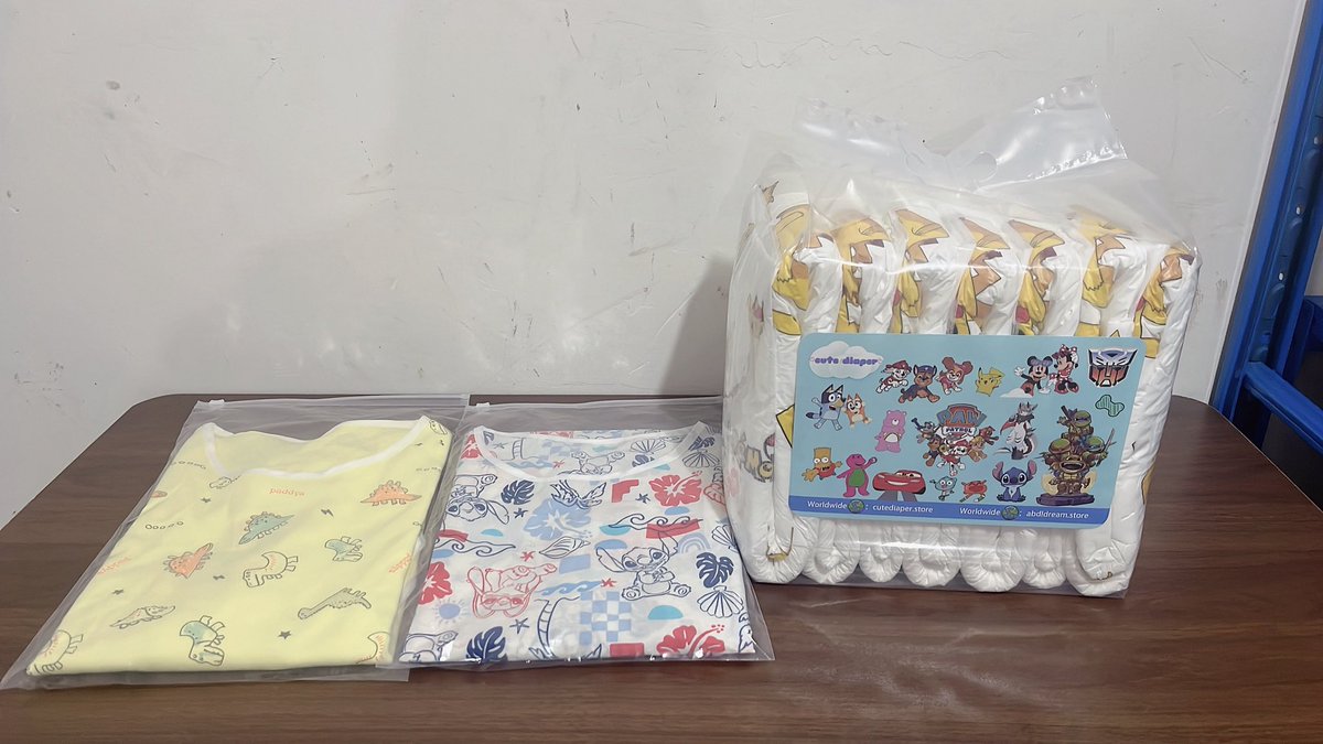 Bag of Pikachu diapers &amp; two design bodysuits shipping to Australia 🇦🇺 
Shipping Worldwide🌍:abdldream.store
Shipping Worldwide🌍:cutediaper.store
Shipping US only🇺🇸:diaperus.com
#abdl #ageplayer #ageplay