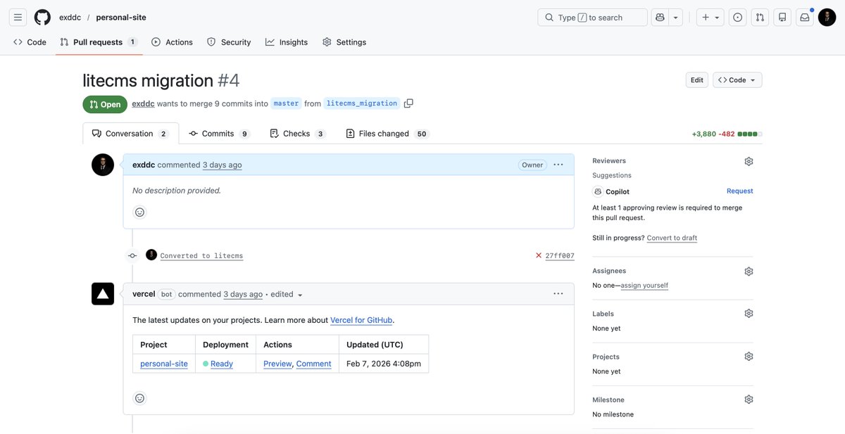 timooweiss's tweet photo. Migrated my own personal site to my custom super light weight CMS. This is going to be the first production site for my litecms https://t.co/b6VM0k3UiO