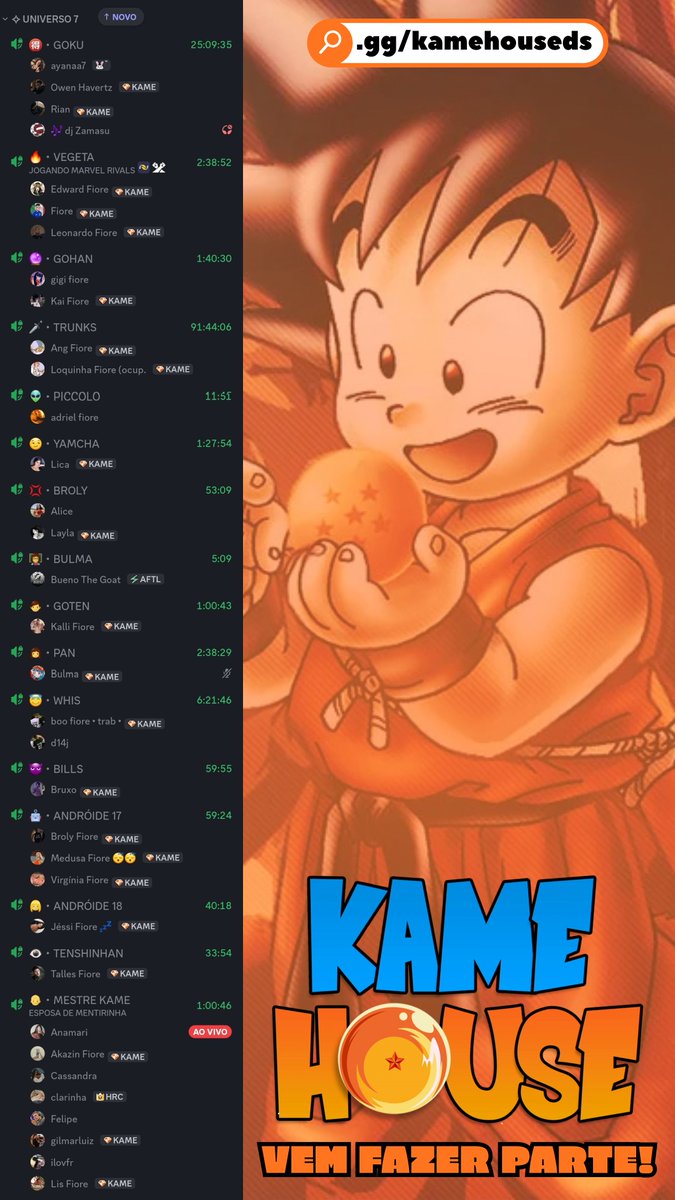 E você está esperando o que para fazer parte? 
Vem conhecer nossa casinha! 🧡

discord.gg/kamehouseds
Vagas abertas!