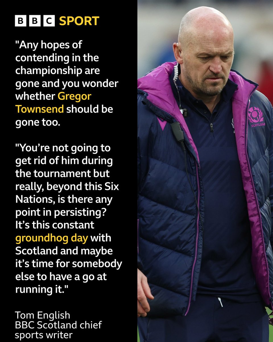 What now for Scotland and Gregor Townsend? 🏴󠁧󠁢󠁳󠁣󠁴󠁿🏉

#BBCRugby #SixNations
