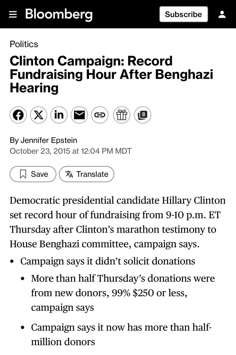 lawswoon's tweet photo. The result the last time the GOP hauled Hillary Clinton before the Congress. https://t.co/Q4W9fIVe4f