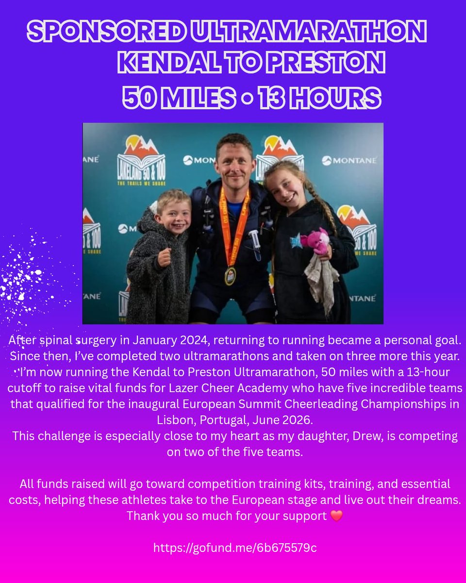 RabLaw30's tweet photo. As some of you will be aware, Drew is heading to Portugal to compete in the European Summit Cheerleading Championships in June 2026. 
They are raising funds to cover the costs of training kits, training spaces whilst in Portugal and other essentials in the run up to competing. https://t.co/XKK3PYYzhK