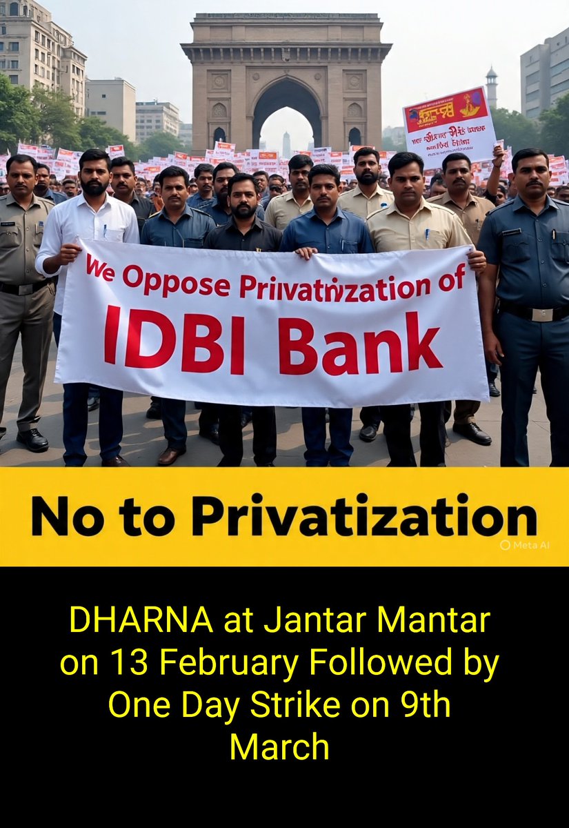 <a href="/TamalBandyo/">Tamal Bandyopadhyay</a> <a href="/KotakBankLtd/">Kotak Mahindra Bank</a> <a href="/IDBI_Bank/">IDBI BANK</a> We All india IDBI Officers' Association Opposing this Stake Sell.

Dharna at Jantar Mantar on 13 Feb 2026 follow by Strike on 9th March 2026