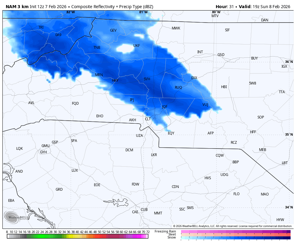 NOW HEAR THIS: We are adding snow showers to the forecast Sunday as a strong Alberta Clipper skips through the region. We are not forecasting any impacts with this but I did wash my car yesterday, so stay tuned. - Chris #ncwx #FHWxN