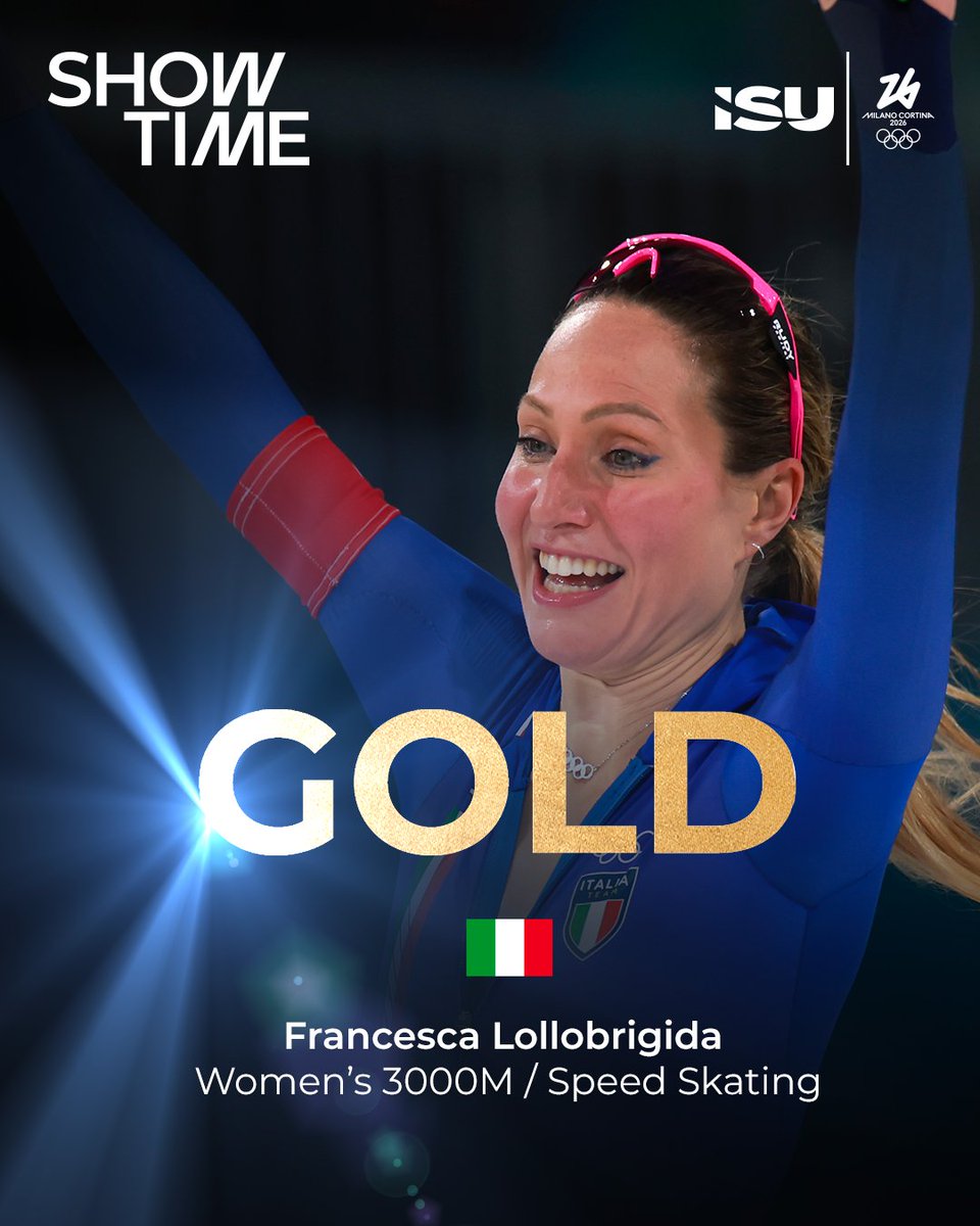 BUON COMPLEANNO, FRANCESCA! 🇮🇹🎉

3000m. Home ice. Olympic gold. A birthday for the history books. 🥇🔥 

#Olympics #WinterSports #WinterOlympics #ISUShowtime #MilanoCortina2026 #SpeedSkating