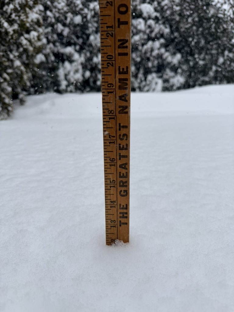 Latest little burst getting us officially up over a foot here in Beverly MA. 11:24 AM. Spotter ID: 21-218. <a href="/WX1BOX/">SNE Amateur Radio Skywarn</a> <a href="/NWSBoston/">NWS Boston</a> <a href="/PeterLovasco/">NEMASSWeatherAlerts</a> <a href="/AntsMAGAweather/">Anthony Siciliano</a> <a href="/BostonWxConsult/">Boston Weather Consulting (by Owen)</a> <a href="/Eweather13/">eweather</a> <a href="/JimCantore/">Jim Cantore</a> <a href="/SurfSkiWeather/">Tim Kelley</a>