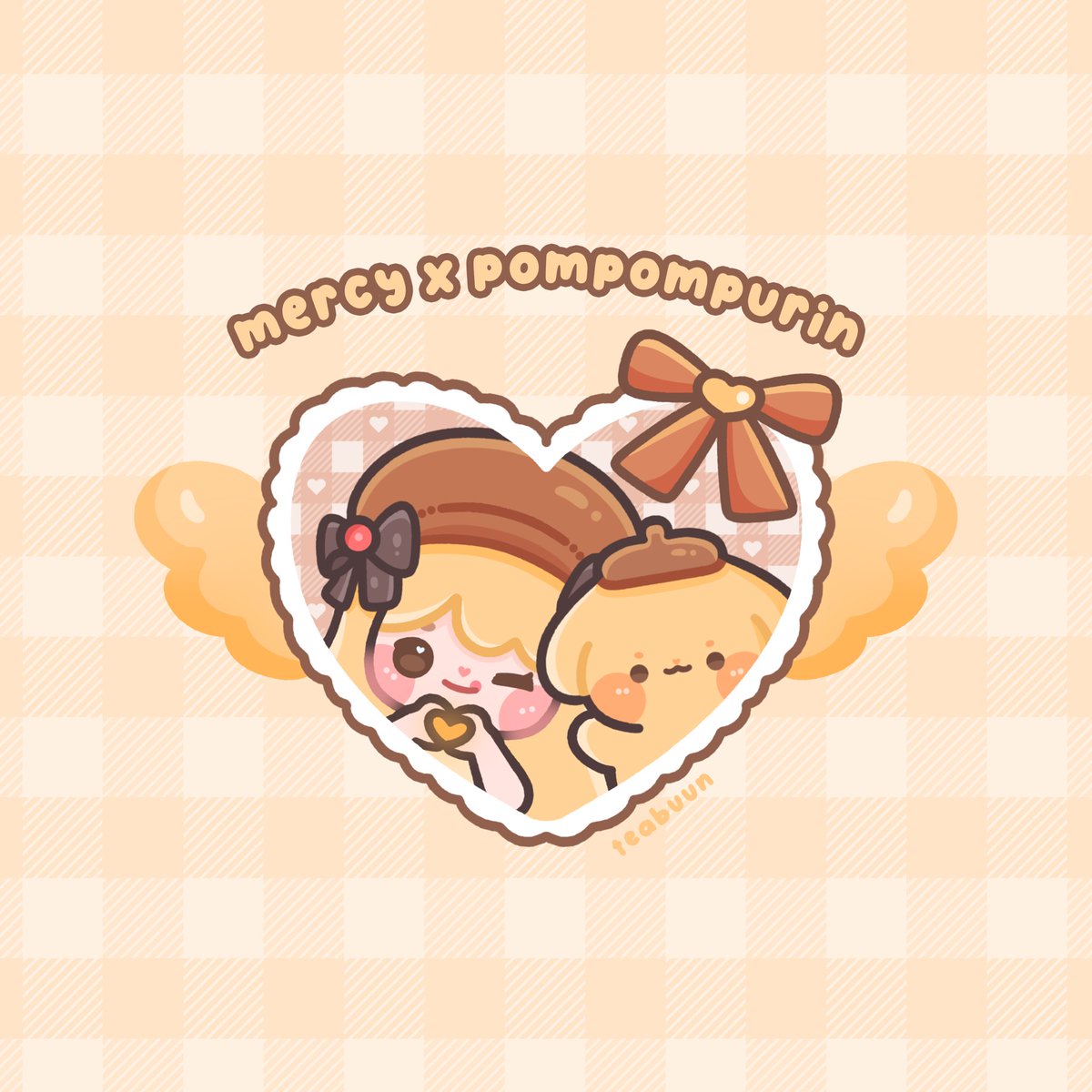 teabuun's tweet image. 🍮 mercy x pompompurin 🍮✨

#overwatch #sanrio