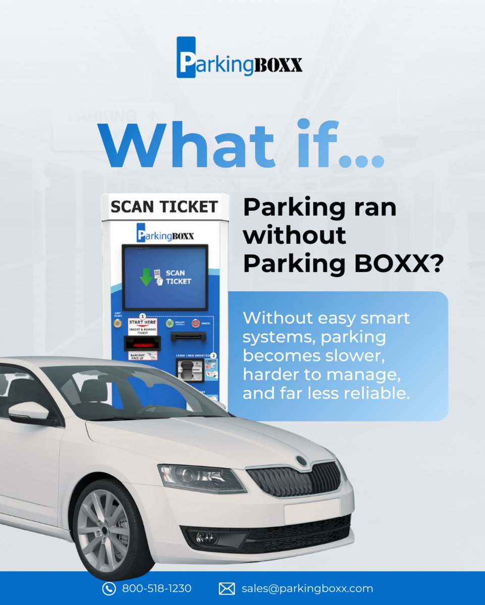 Imagine parking ran without Parking BOXX...
Slower, less efficient, and harder to manage.

Let’s upgrade your easy, innovative parking system now at parkingboxx.com

#ParkingBOXX #SmartParking #ParkingInnovation #ParkingTechnology #ParkingSystems