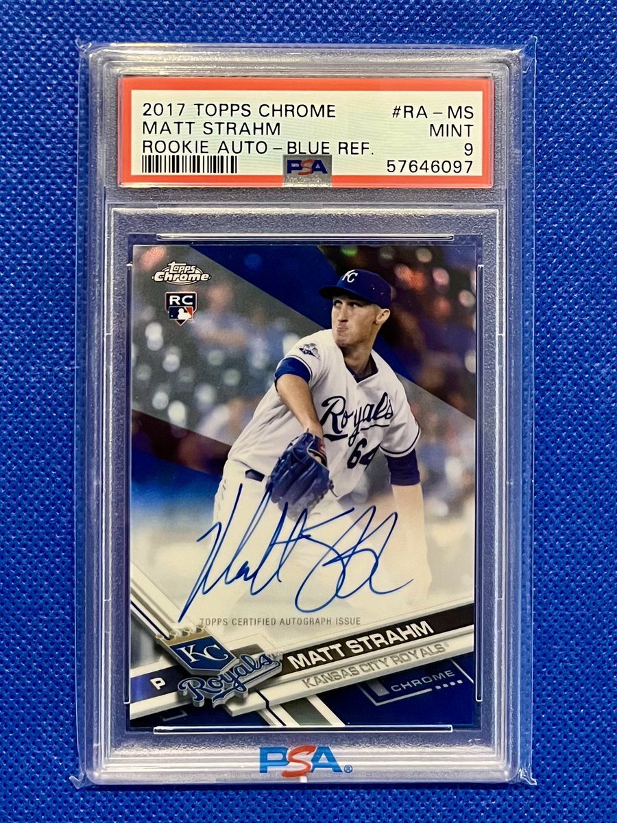 **Spring Training Giveaway!**

In recognition of the upcoming 2026 MLB season - and <a href="/MattStrahm/">Matt Strahm</a> ’s return to KC - I’m giving away this team color match 2017 Topps Chrome Rookie /150 to one of my CURRENT followers.

“Like” and “Repost” to be entered! Winner announced on Feb 15th.