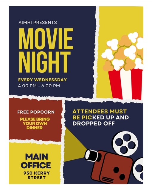 Lights, camera and action🎥Check out our AiMHi Movie day every Wednesday from 4pm -6pm!#AiMHi