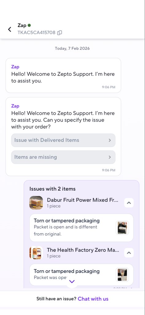 shimlamirchipro's tweet photo. #ZeptoFail speedy delivery tonight: bread &amp; juice already OPENED in my bag! Delivery guy snapped a pic &amp; zoomed off. CS rep Mohammed Ismail flat-out refused refund/replacement—until I mentioned posting on X. Manager chipped in ₹140 (after escalation). No quality control?#Mohali https://t.co/5S5pKJ2XbQ