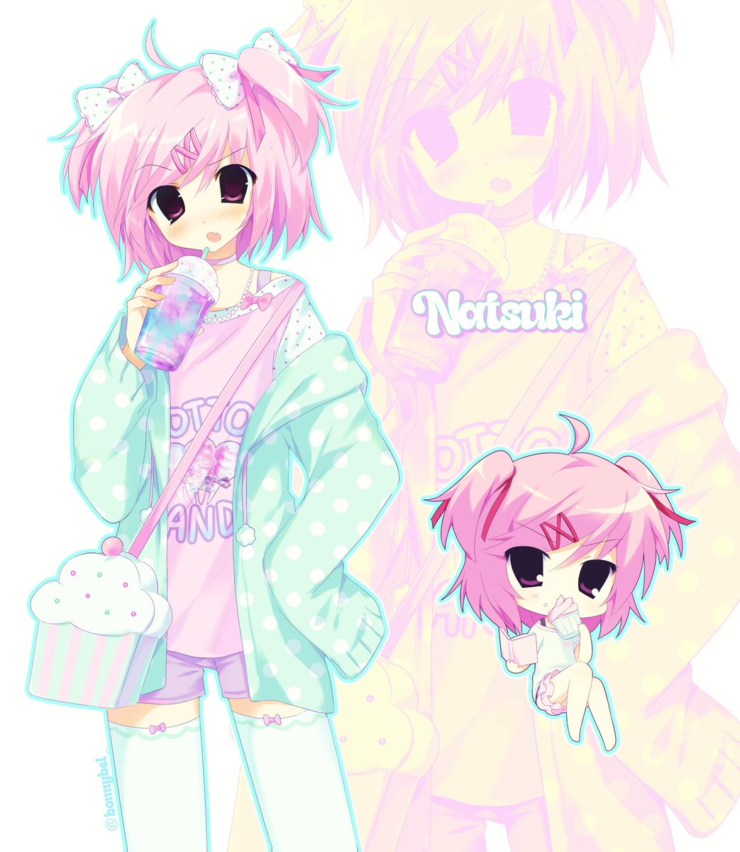 Bonnybel_'s tweet photo. Natsuki! #ddlc https://t.co/YXs2gxso6s