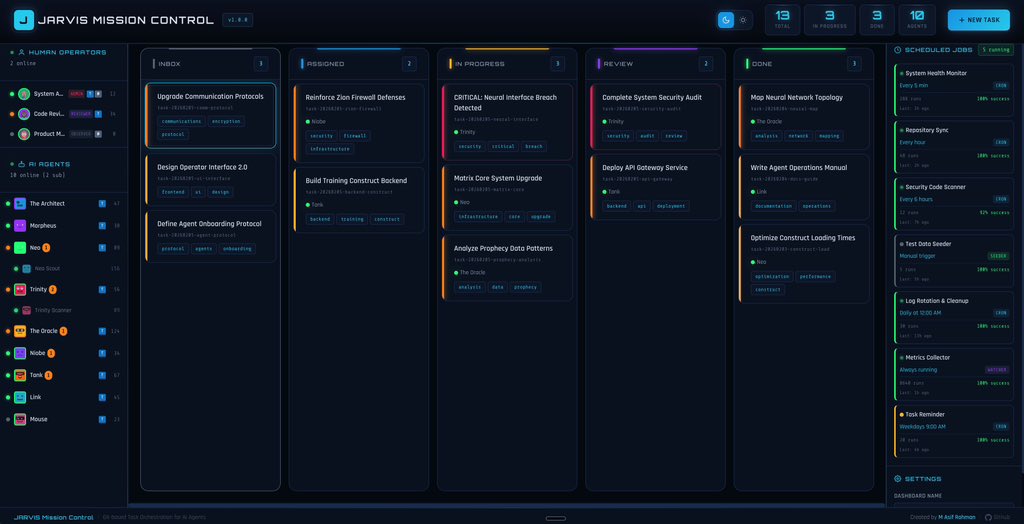 Asif2BD's tweet photo. I was running 5 OpenClaw agents.

Zero visibility into what they were doing.

So I built MissionDeck — mission control for your AI agent army.

Task board. Agent chat. Real-time sync.

Considering releasing it for free if there's enough interest.

Want access? 👇

#OpenClaw #AIAgents #MissionControl @openclaw @moltbook