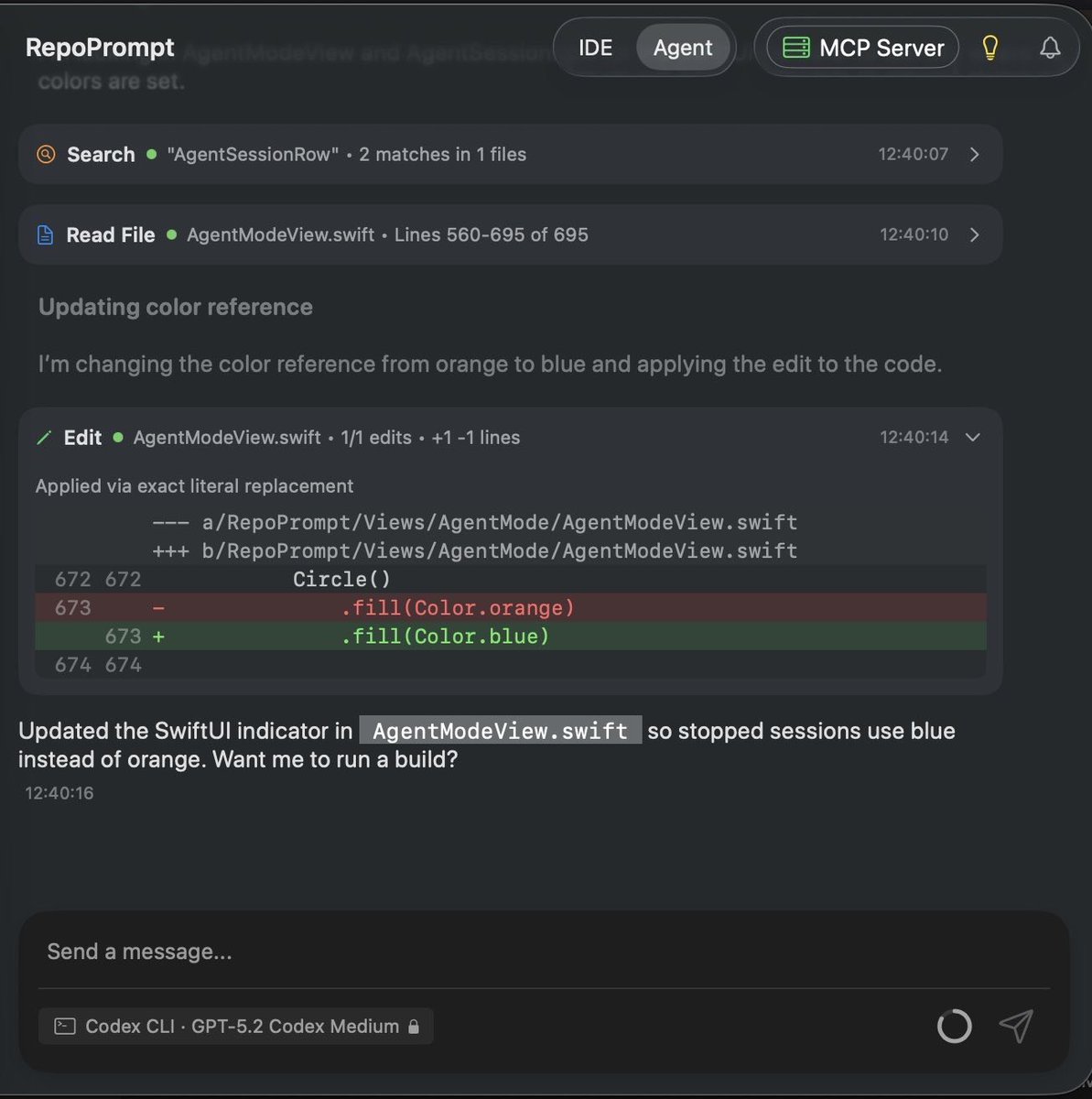 RepoPrompt with Codex