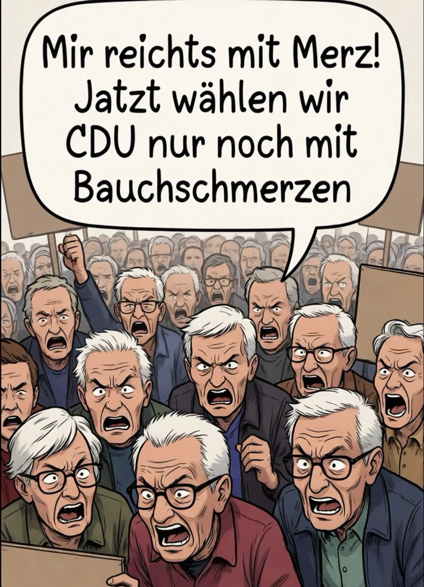 Wie ich mir die CDU-Stammwählerschaft vorstelle, die Merz trotz aller gebrochenen Wahlversprechen über 20% hält: