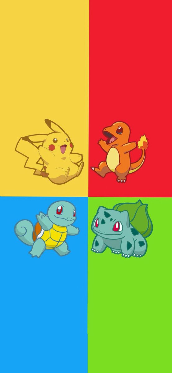Wallpaper Pokémon 4K💛❤️💙💚